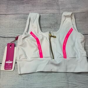 Superhot White Sports Bra Top Size 2-8